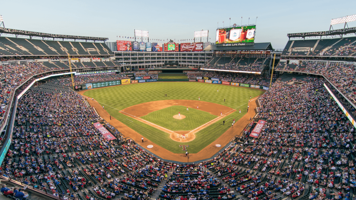 Imagem de um estádio de basebol