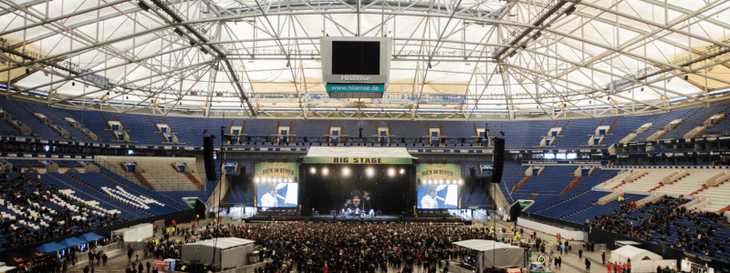 Brick station in een arena in Canada