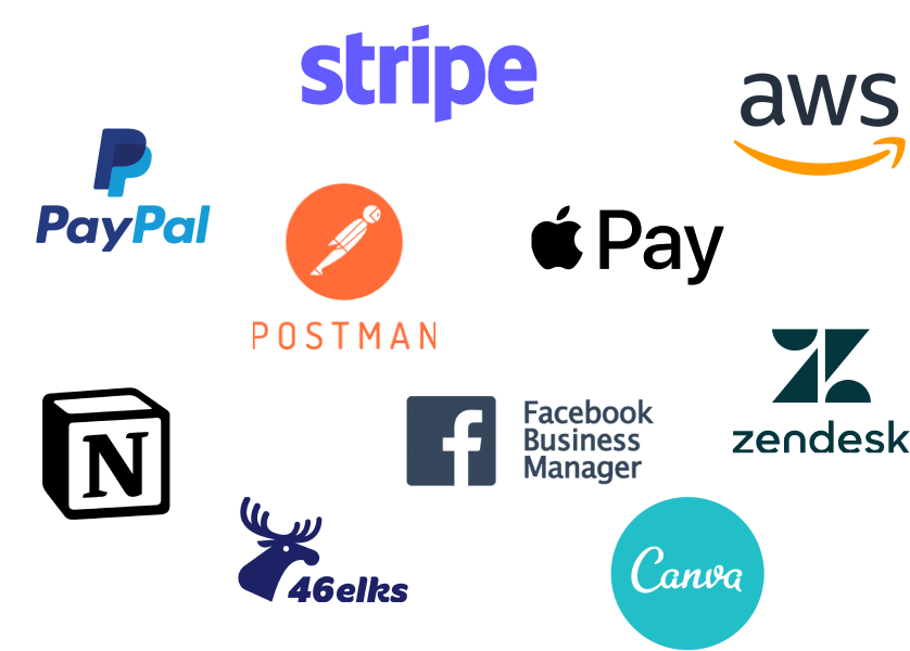 Câteva logo-uri ale diferitelor servicii cu care se integrează Brick