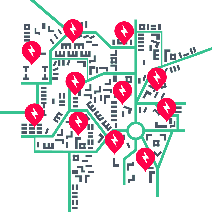 green map navigation of slots